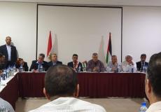 اجتماع الوفد الأمني المصري مع هيئة مسيرات العودة في غزة