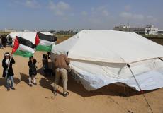 خيام مسيرة العودة شرق غزة