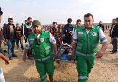 الخدمات تتعامل مع 44 إصابة في الجمعة لـ 33 من مسيرات العودة