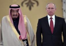 الرئيس الروسي فلاديمير بوتين برفقة الملك سلمان بن عبد العزيز