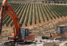 تجريف اراضي غرب رام الله