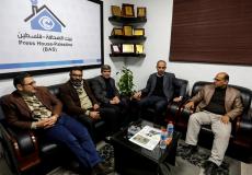 وفد من الاعلام الحكومي بغزة يزور بيت الصحافة