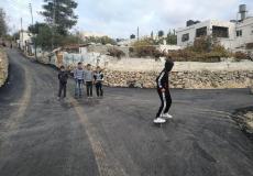تعبيد شبكة طرق واد الغروس في الخليل
