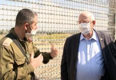 الرئيس الإسرائيلي يزور حدود غزة