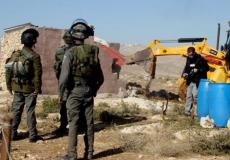 قوات الاحتلال تهدم غرفة زراعية - ارشيف