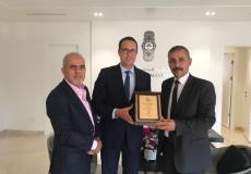 لقاء نقيب مقاولي غزة مع مدير بنك فلسطين