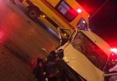 إصابات بحادث طرق قرب شفا عمرو -ارشيف-