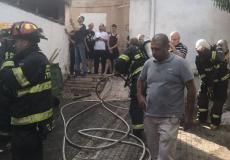 حريق هائل في مبنى مهجور في الناصرة 