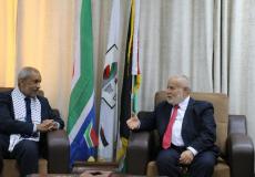  أحمد بحر النائب الأول لرئيس المجلس التشريعي الفلسطيني يستقبل سفير دولة جنوب افريقيا