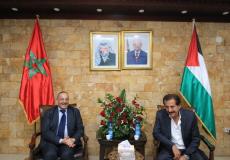 وزير الثقافة المغربي محمد الأعرج ومدير عام الادارة العامة للمعابر والحدود نظمي مهنا 