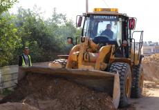 بلدية جباليا النزلة تبدأ بتنفيذ مشروع تطوير شارع الزاوية