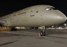 طائرة اماراتية تهبط في مطار بن غوريون الاسرائيلي