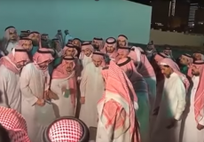 أثناء تشييع الأمير بندر بن عبد العزيز