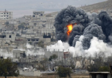 قصف السجن المركزي في إدلب