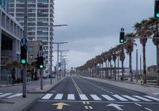 الشوارع خالية في اسرائيل بسبب اجراءات فيروس كورونا