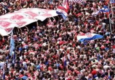 استقبال الجماهير الكرواتية لمنتخبها وصيف مونديال روسيا 2018