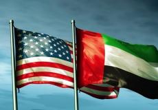 علم امريكا والامارات