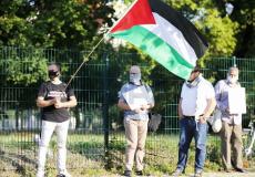 تظاهرة أمام السفارة الإماراتية احتجاجا على الاتفاق الإماراتي الإسرائيلي-برلين 