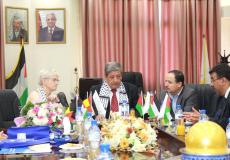 وفد من القنصلية البلجيكي يزور جامعة الأقصى بغزة