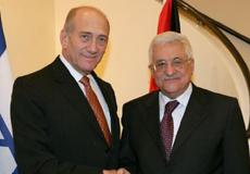 ايهود اولمرت والرئيس عباس