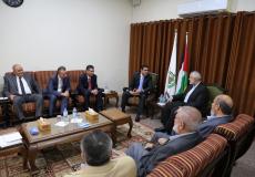 خلال لقاء قيادة حماس برئاسة إسماعيل هنية ووفد المخابرات المصرية في غزة 18 أكتوبر 2018