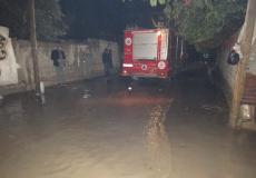 71 مهمة للدفاع المدني في غزة خلال المنخفض الجوي