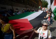 تظاهرات في ايطاليا ونيويورك تضامنا مع غزة