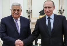 الرئيس محمود عباس ونظيره الروسي فلاديمير بوتين