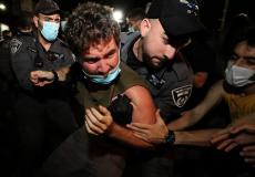 من التظاهرات الليلة الماضية ضد نتنياهو