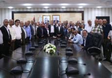 اشتية مع وفد الاتحاد العام لنقابات عمال فلسطين