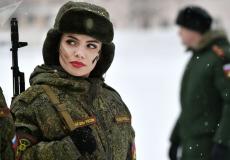 إحدى أعضاء الفيلق النسائي للقوات الصاروخية الاستراتيجية الروسية
