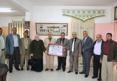 وفد من تعليم الوسطى يهنئ مدير تعليم خان يونس بتوليه منصبه الجديد