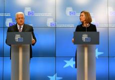 الرئيس عباس وفيديريكا موغريني