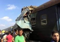حادث تصادم قطارين في مصر 