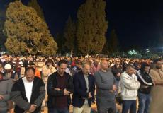 صلاة التراويح بالمسجد الأقصى في مدينة القدس اليوم