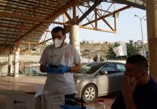 محطة فحص كورونا في أم الفحم (أرشيفية)