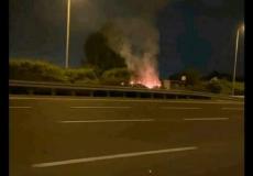 أحد الصواريخ التي سقطت في أسدود