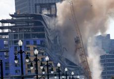 شاهد: لحظة وقوع انفجار بأحد الفنادق الأمريكية