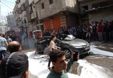 استشهاد فلسطيني باستهداف سيارة شرق غزة