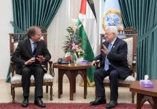 الرئيس محمود عباس يستقبل وزير الخارجية الايطالي