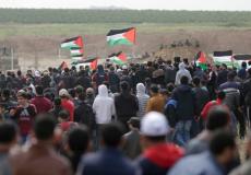 المتظاهرين في مسيرة العودة-أرشيف