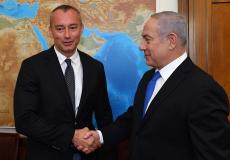 رئيس الحكومة الإسرائيلية بنيامين نتنياهو والمنسق الخاص لعملية السلام في الشرق الأوسط نيكولاي ملادينوف - أرشيفية