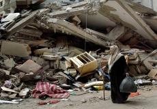 منزل مدمر في غزة