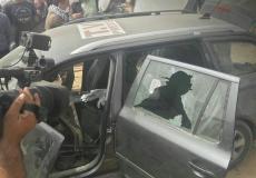 استهداف سيارة للصحفيين من قبل قوات الاحتلال على حدود غزة اليوم
