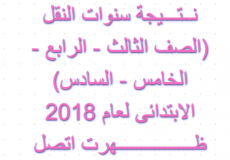 نتيجة الصف الخامس الابتدائى 2018 بالاسم ورقم الجلوس الترم الاول