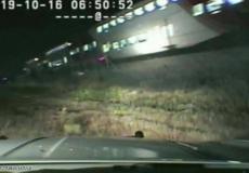 لحظة انقاذ السائق