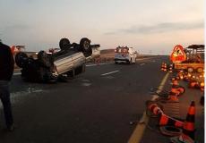 انقلاب تندر تجاري وإصابة سائقه جنوب تل ابيب