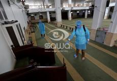 تعقيم مساجد في قطاع غزة استعدادا لإعادة فتحها