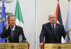 وزير الخارجية رياض المالكي يستقبل نظيره الإيطالي