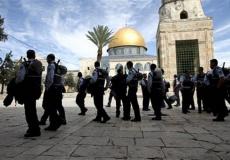 الشرطة الاسرائيلية في باحات المسجد الاقصى